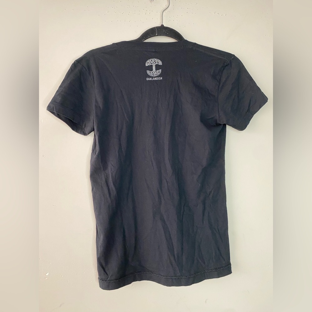 Oaklandish Raiders Sugar Skull T-Shirt Medium Black American Apparel 50/50 Tee - Picture 3 of 6